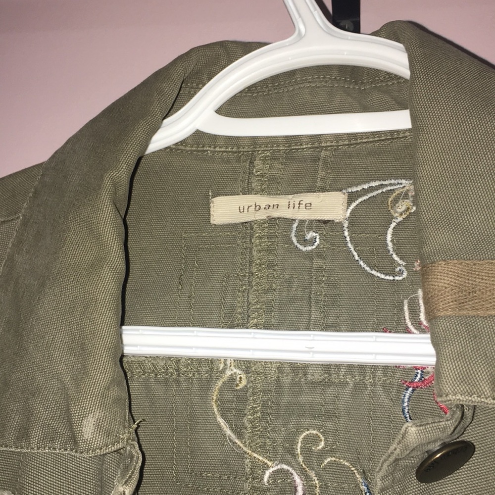 army green jean jacket